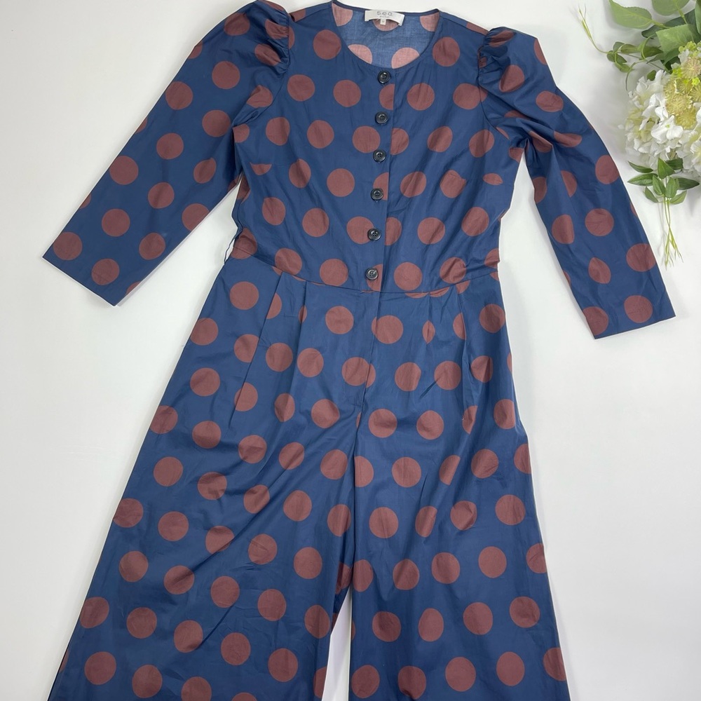 Sea New York Jumpsuit Sz 10 Penny Polka Dot - Picture 8 of 17